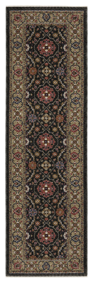 Oriental Weavers Hastings HA07D Floral Rug, Charcoal, 3'10"x5'5"