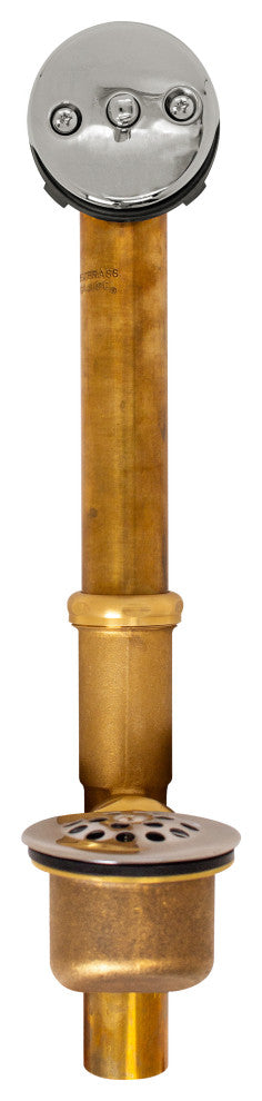 Beehive Grid Bath Waste - 14" Make-Up, 17 Ga. Tubing In Oil Rubbed Bronze, Polished Nickel