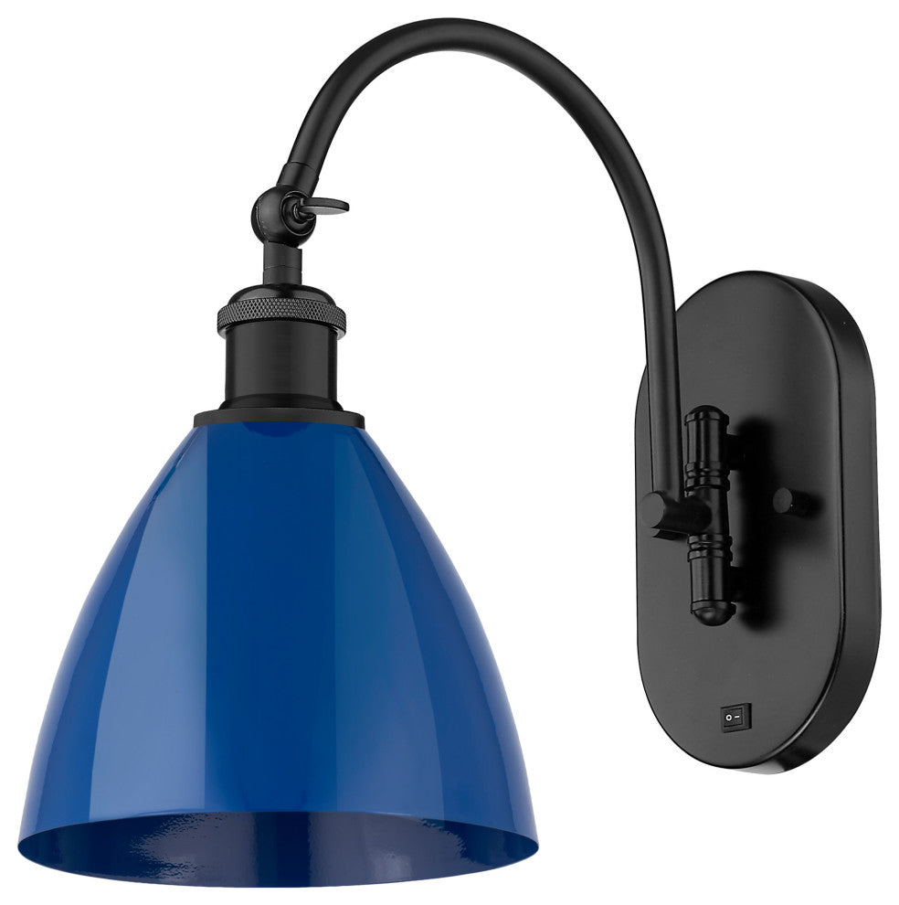 Innovations 518-1W-BK-MBD-75-BL-LED 1-Light Sconce, Matte Black