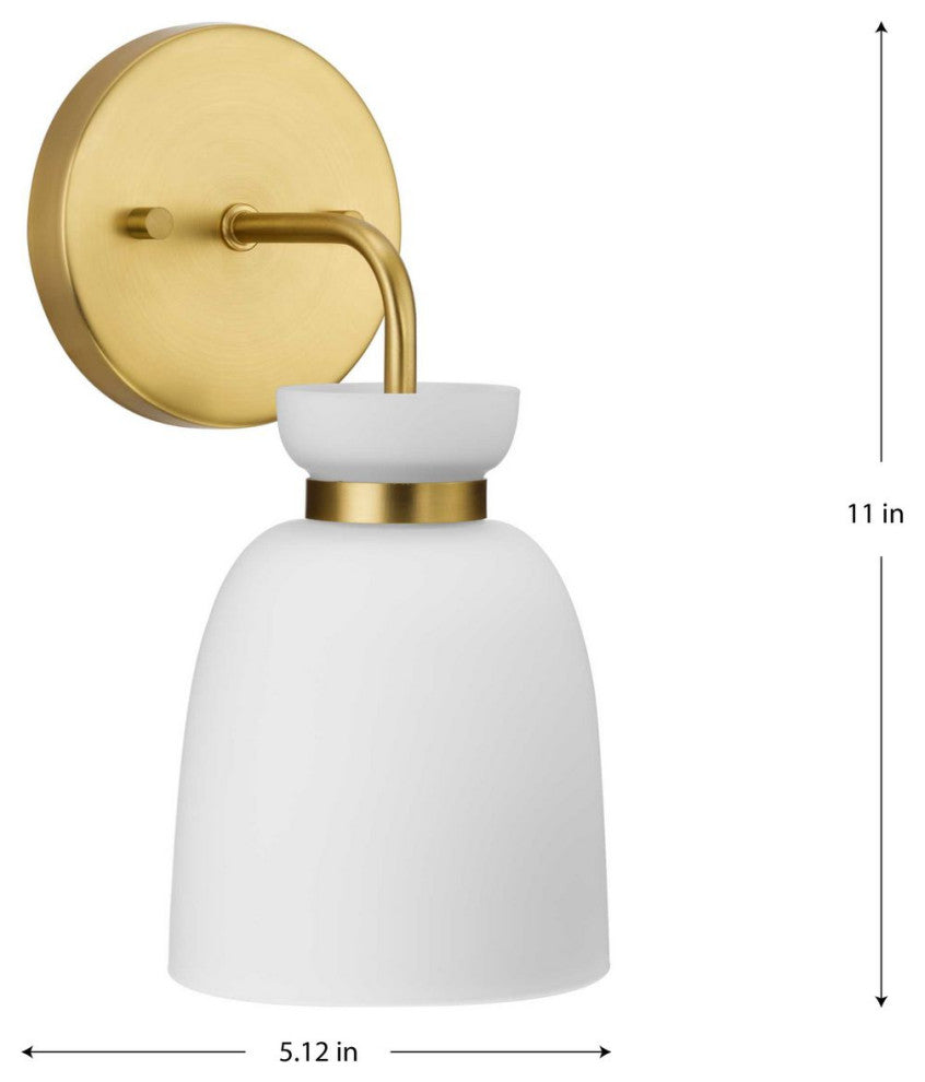 Lexie Collection Contemporary Vanity Light, Brushed Gold