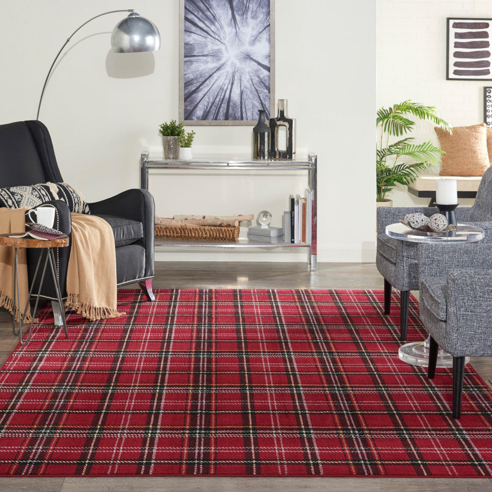 Nourison Grafix 6' x 9' Red Rustic Indoor Area Rug