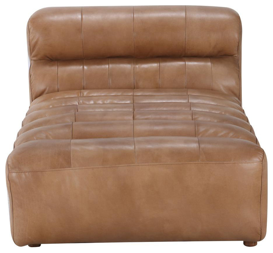 First of A Kind Ramsay Leather Chaise Tan