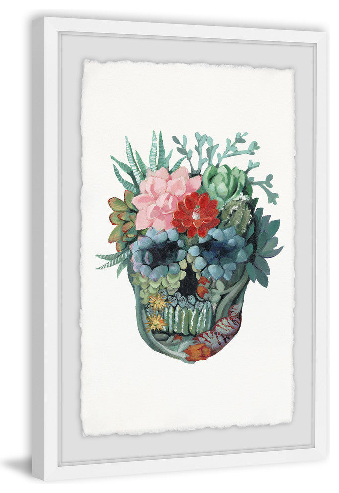 "Skull Bouquet" Framed Painting Print, 20"x30"