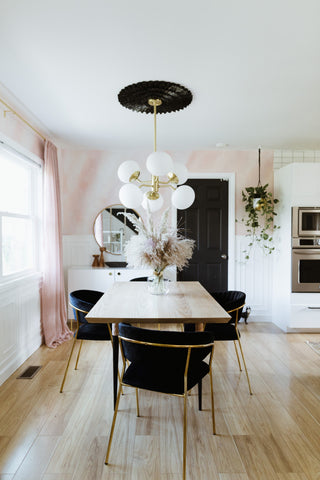Estee 6-Light Chandelier, Opal Etched Glass, Finish: Aged Brass