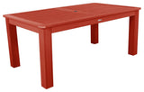 Rectangle Dining Table, Rustic Red