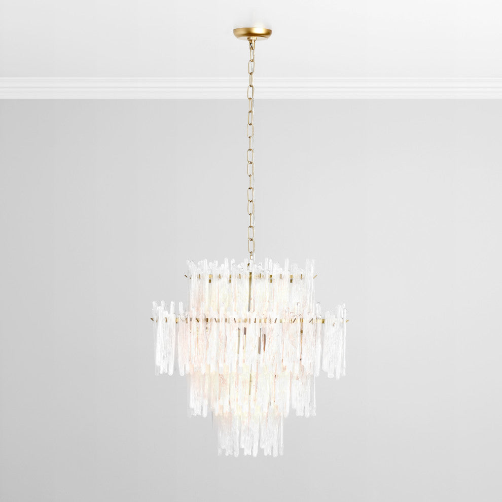 Everly White Square Chandelier