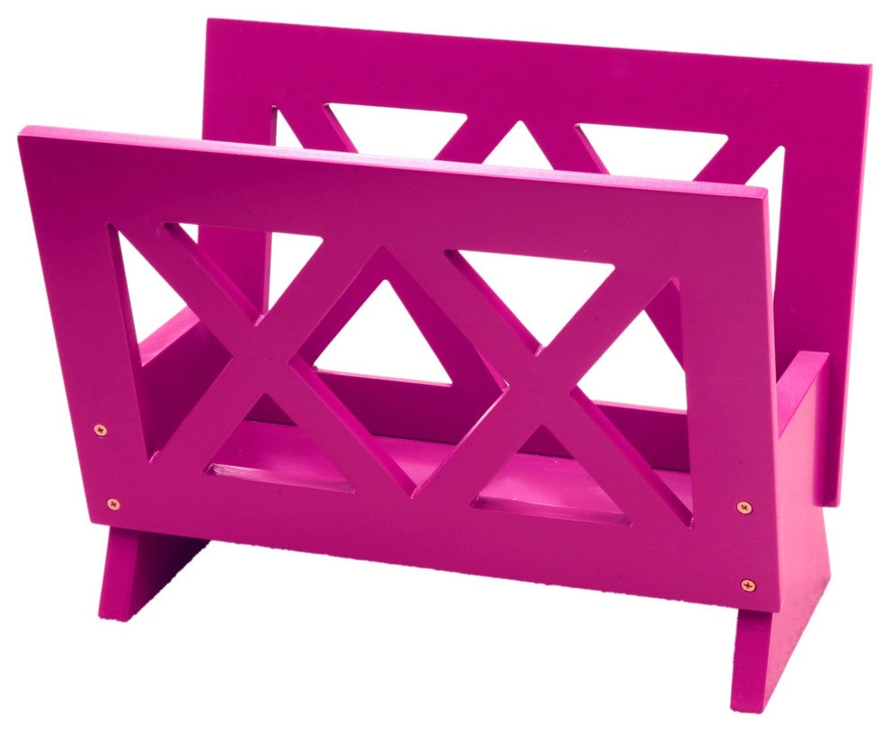 Contemporary Magazine Rack, Purple