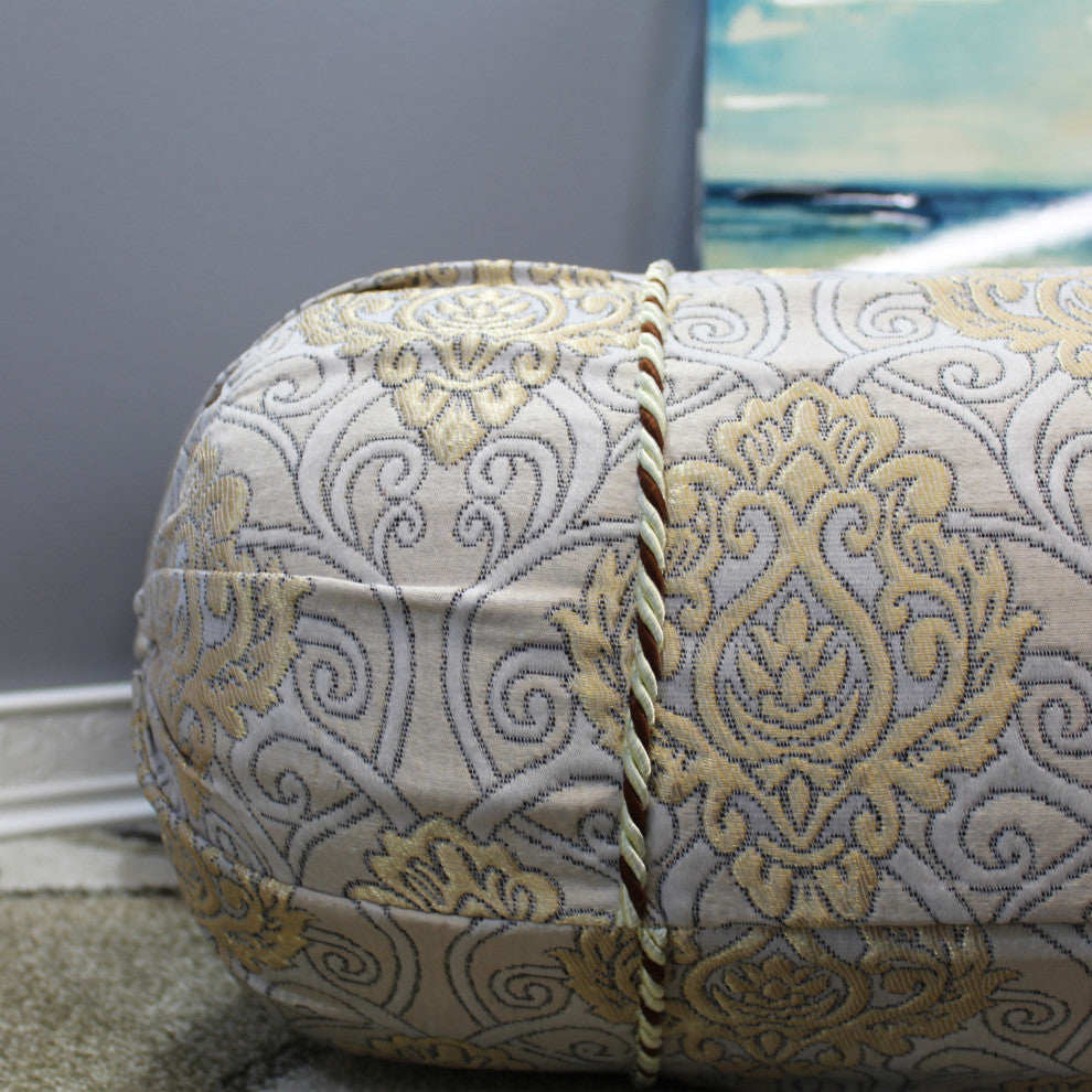 Natural Geo Cream/Gold Gao Takiya Bolster Pillow, Set of 2