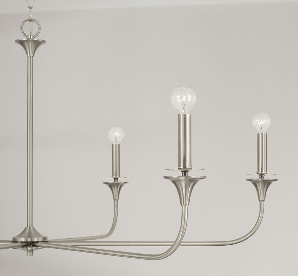 HomePlace Lighting Presley 6-Light Chandelier 448961BN Brushed Nickel