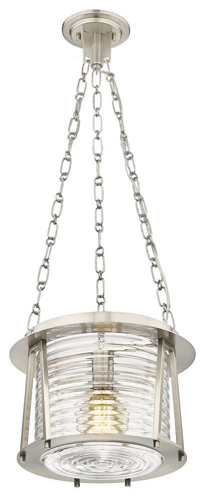 Z-LITE 1-Light Pendant, Brushed Nickel