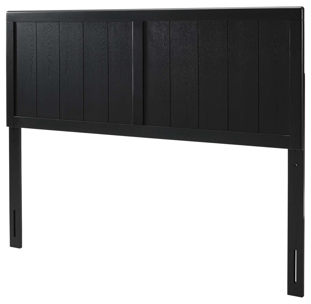 Headboard, King Size, Wood, Black, Modern Mid-Century, Bedroom Master Suite