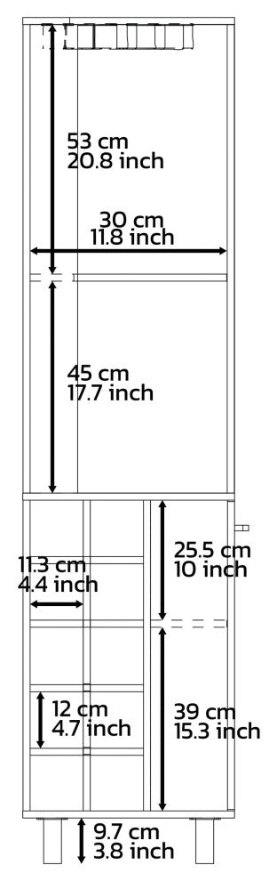 DEPOT E-SHOP Morocco Corner Bar, Black/Pine