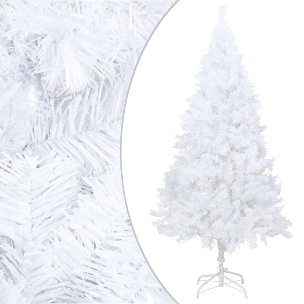 vidaXL Christmas Tree Artificial Tree with Stand and Thick Branches White PVC