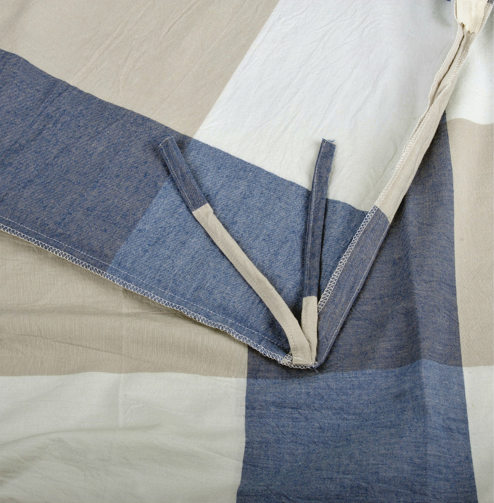 Buffalo Washed Cotton 3-Piece Duvet Set, Sapphire, King