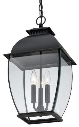 Quoizel BAN1911K Three Light Outdoor Hanging Lantern Bain Mystic Black