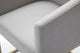 Modrest Yukon Modern Light Grey Fabric + Antique Brass Dining Chair