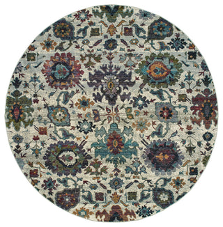 Oriental Weavers Andorra Stone/ Multi Oriental Indoor Area Rug 7'10" RND
