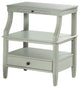 Newton Antique White Storage Nightstand, Grey