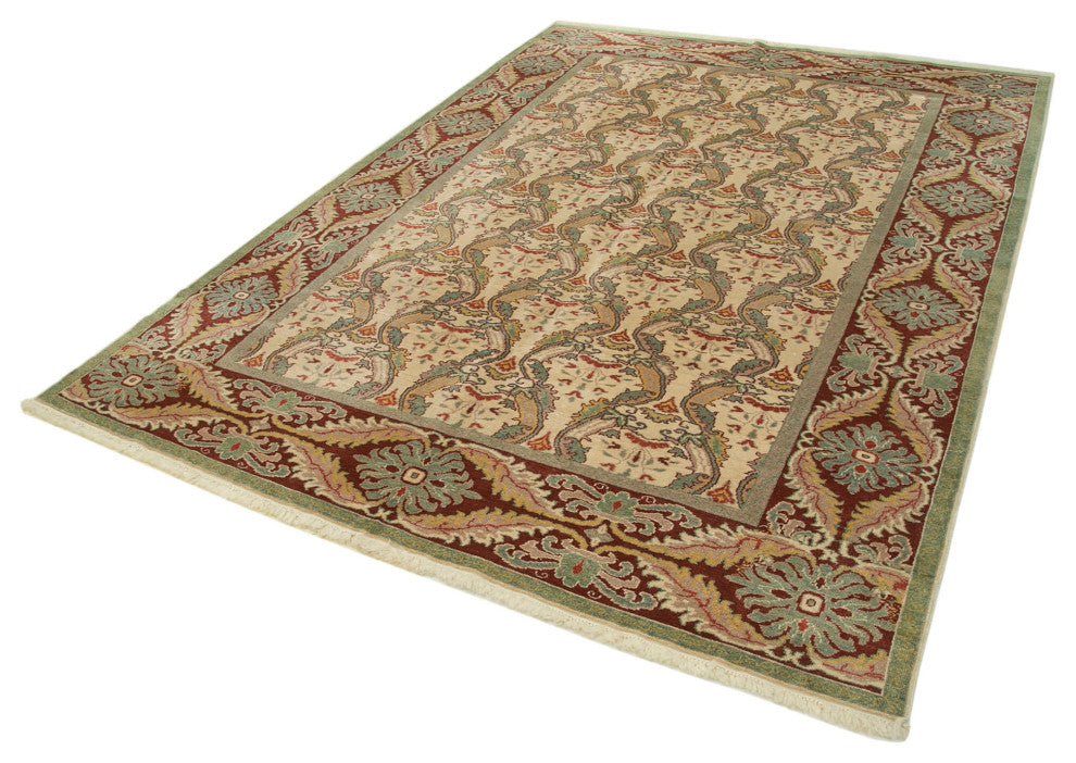 Rug N Carpet - Handwoven Oriental 6' 6" x 9' 1" Soft Oushak Area Rug