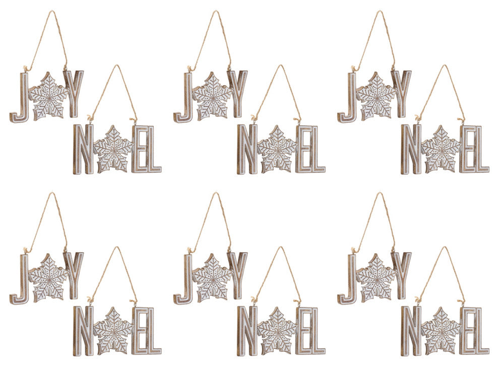 Joy Noel Snowflake Ornament, 12-Piece Set