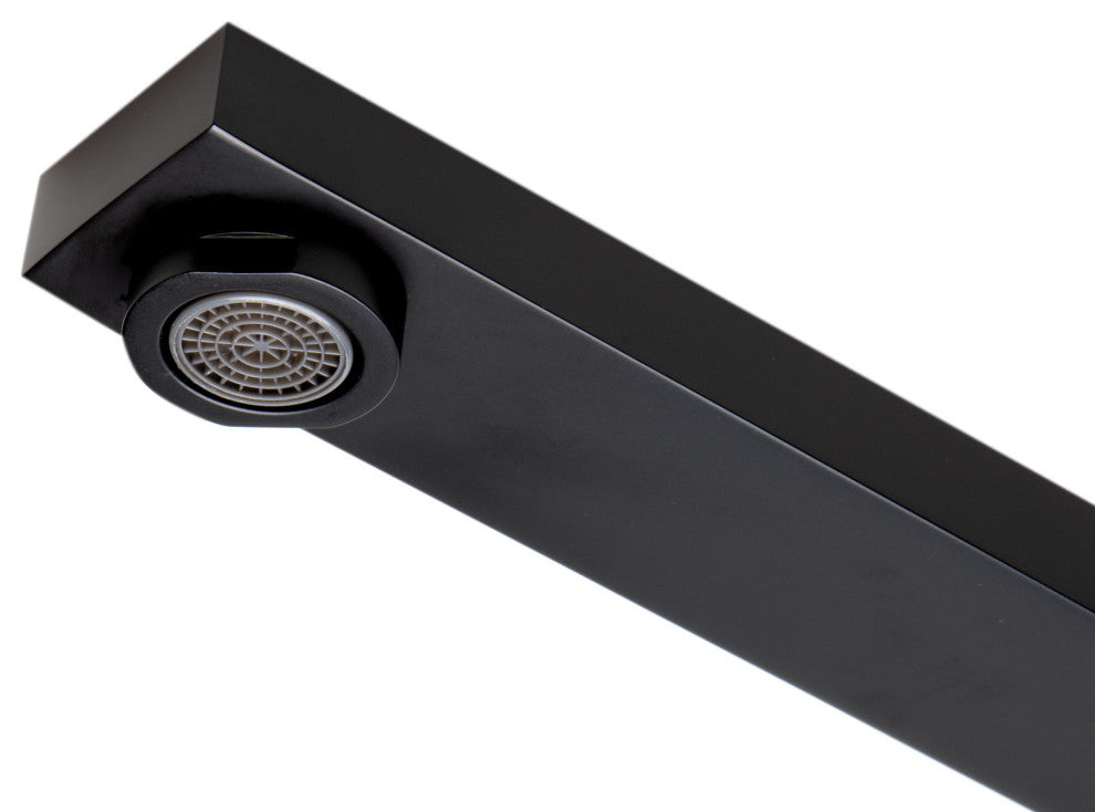 Black Matte Square Foldable Tub Spout