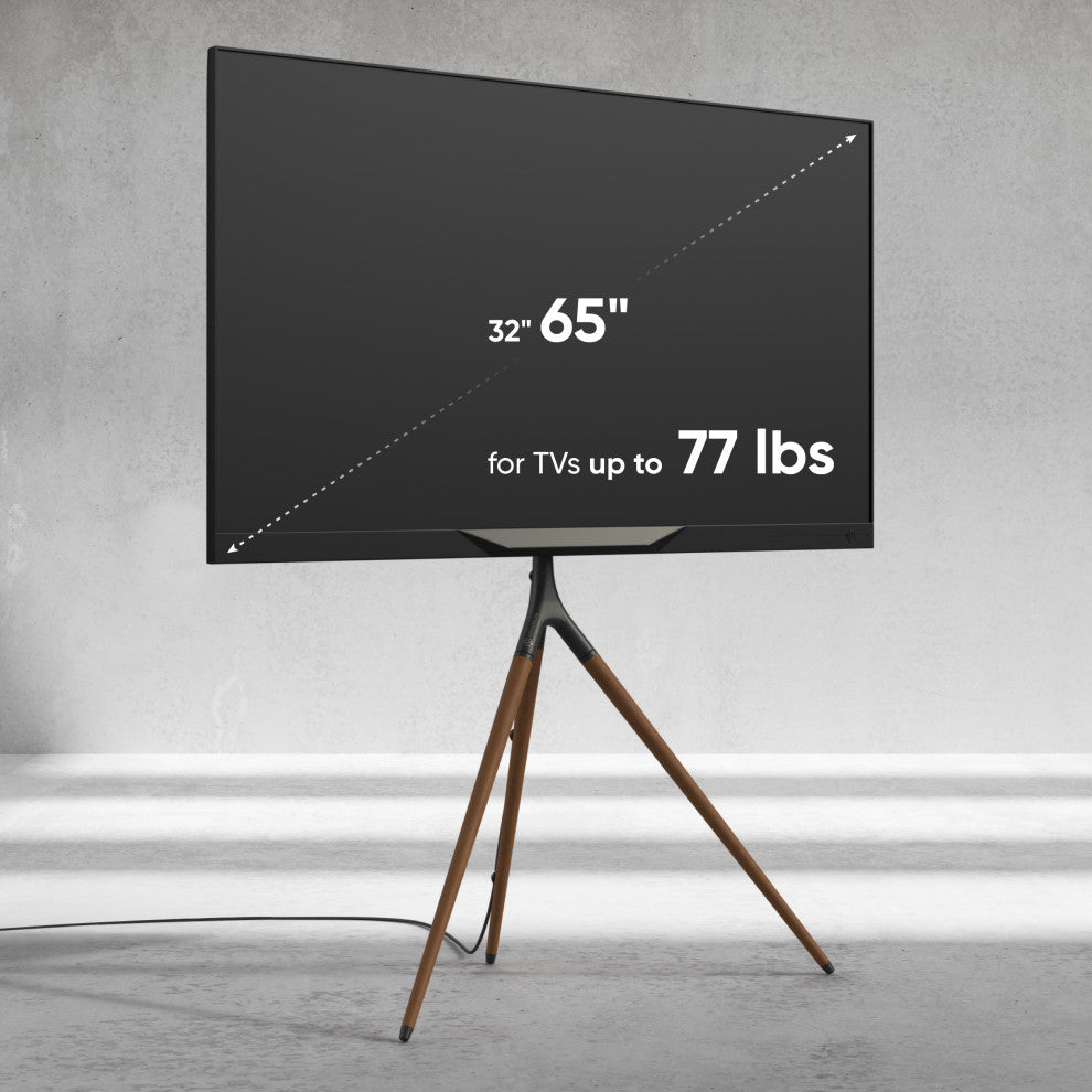 Tripod Easel TV Stand for 32"� "“ 65 Inch LED LCD OLED Screens up to 77 LBS TS1220
