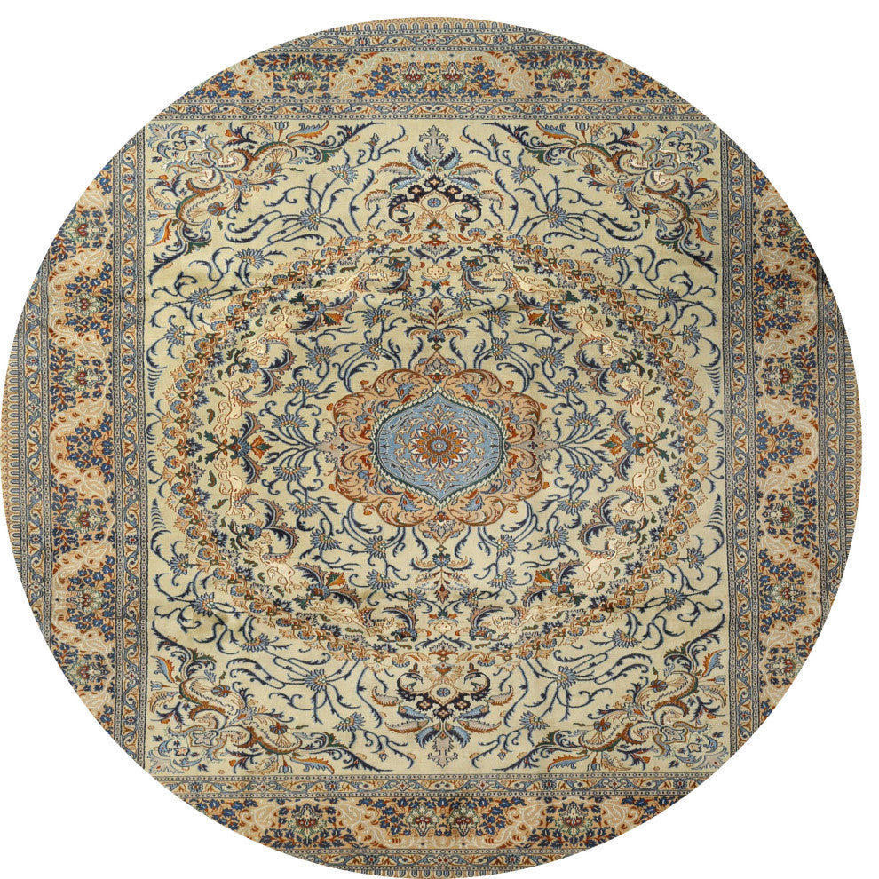 Ahgly Company Indoor Round Traditional Area Rugs, 4' Round