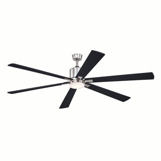 Wheelock 72" Ceiling Fan, Satin Nickel