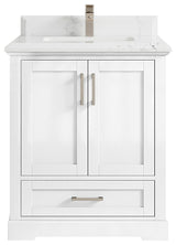 Boston 30 Single Sink Bath Vanity in White 1.5" Empira Quartz