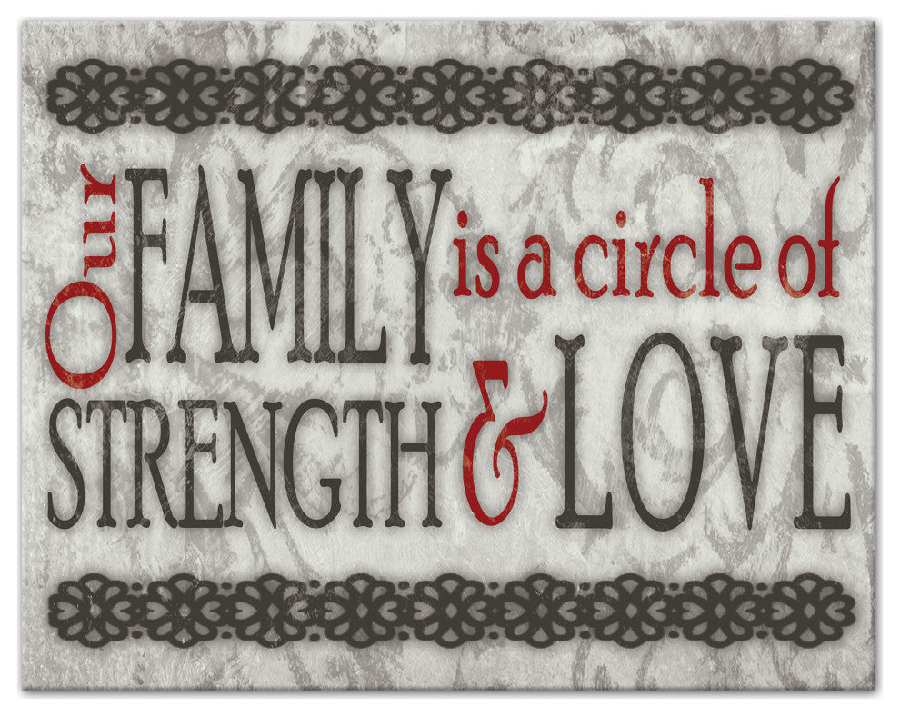 Circle Of Love 14x11 Canvas Wall Art
