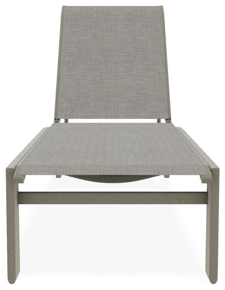 Kendall Sling Stackable Outdoor Chaise Lounge, Burke/Storm