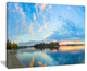"Exotic Sunrise On River Autumn" Oversized Beach Wall Art, 20"x12"