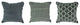Denim Blue Square Cotton Dhurrie 20 Inch Pillows Set of 3