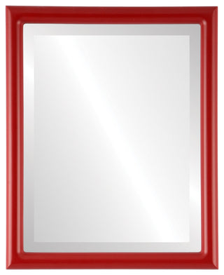 Pasadena Framed Rectangle Mirror, Holiday Red, 19"x25"