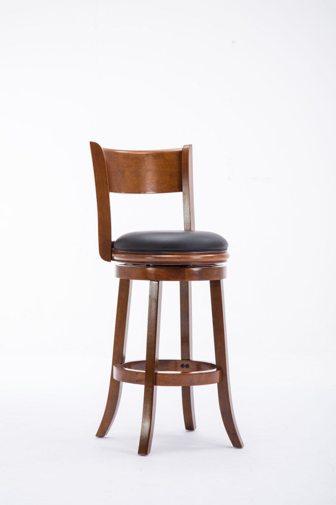 Palmetto Swivel Bar Stool, 29", Walnut