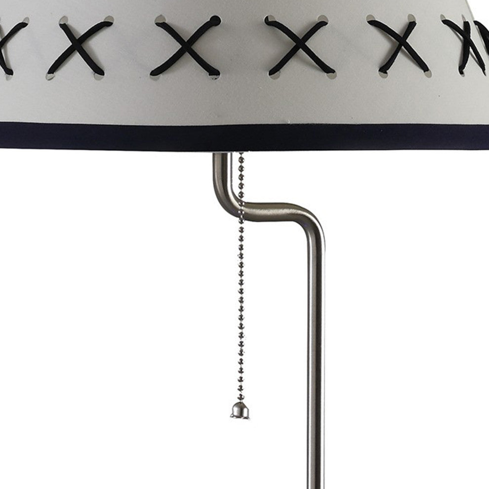 Table Lamp With Wireless Charging and Usb Port, Silver