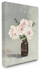 Flower Jar Green Pink Modern Painting, 16"x20"