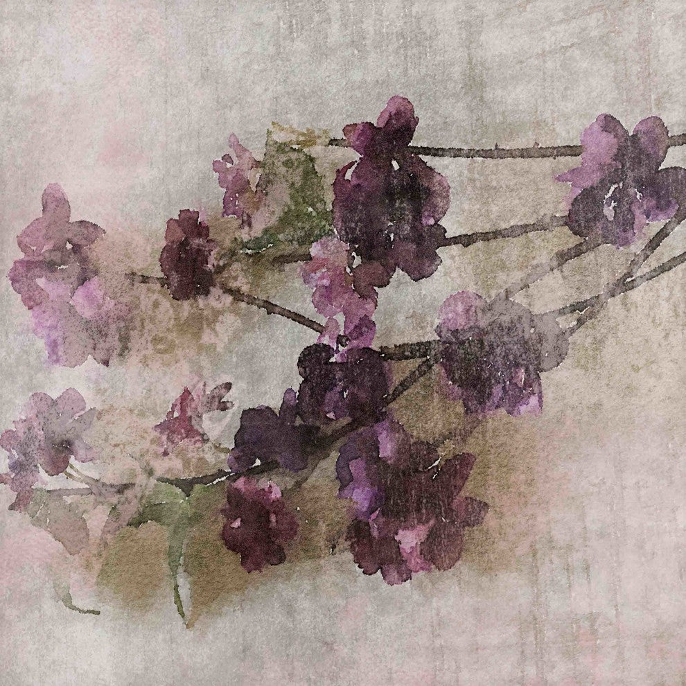 "Purple Flowers 2" Art Print, 101x101 cm