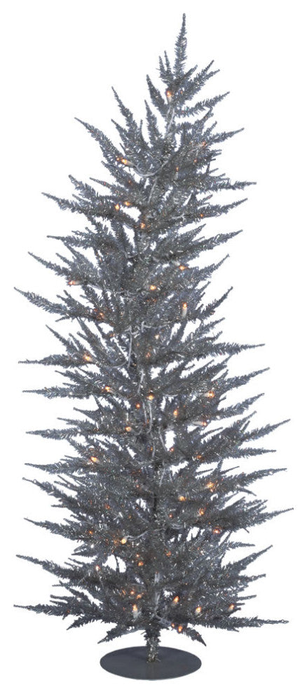 Vickerman B161751Led 5' Silver Laser Christmas Tree, Warm White Led Lights