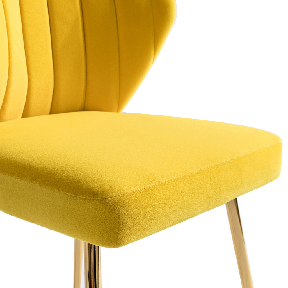 Milia Dining Chair Set of 4, Yellow