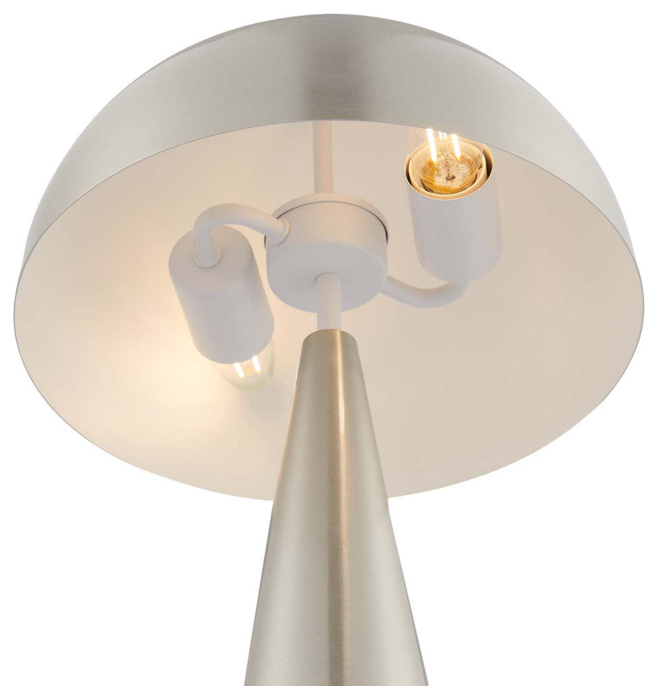 Selena Metal Table Lamp, Satin Nickel