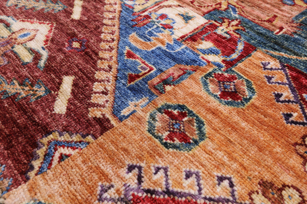 2' 9" X 3' 11" Super Kazak Hand Knotted Wool Rug Q7484