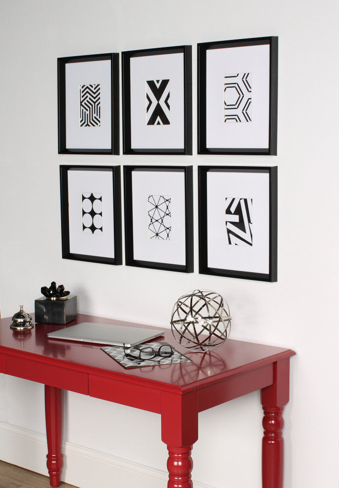 Calter Framed Print Art Set, Black 6 Piece