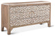 Haveli Dresser 61In Carved, Natural White