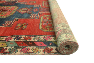 Fine Vintage Distressed Esperanz Red/Navy Runner, 4'8x10'11