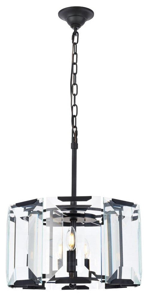 1211 Monaco Collection Pendant Lamp, Flat Black Matte, 17''x12'', 8-Bulb