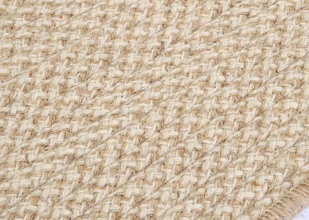 Natural Wool Houndstooth HD33 Tea Modern Area Rug, Rectangular 3'x5'
