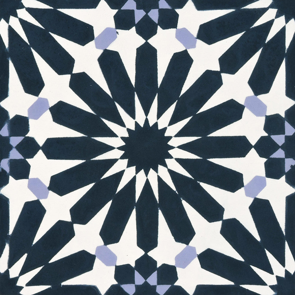 Moroccan Handmade Cement Tiles 8" x 8" Blue, White, Encaustic Tile, Set Of 12.