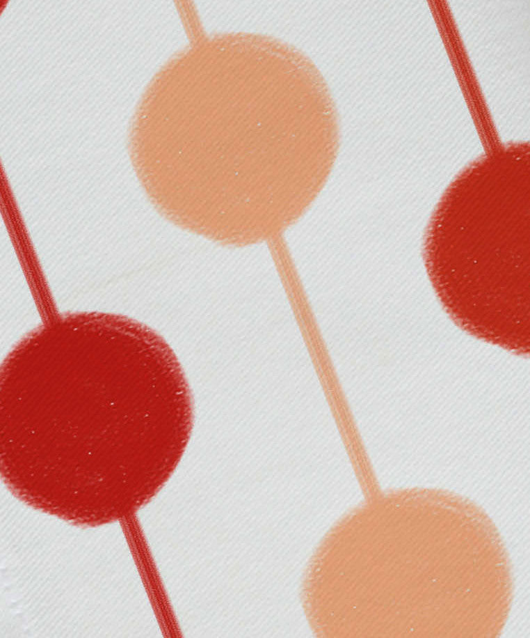 Brady Beads, Stripe Print Napkin, Set of 4, Orange