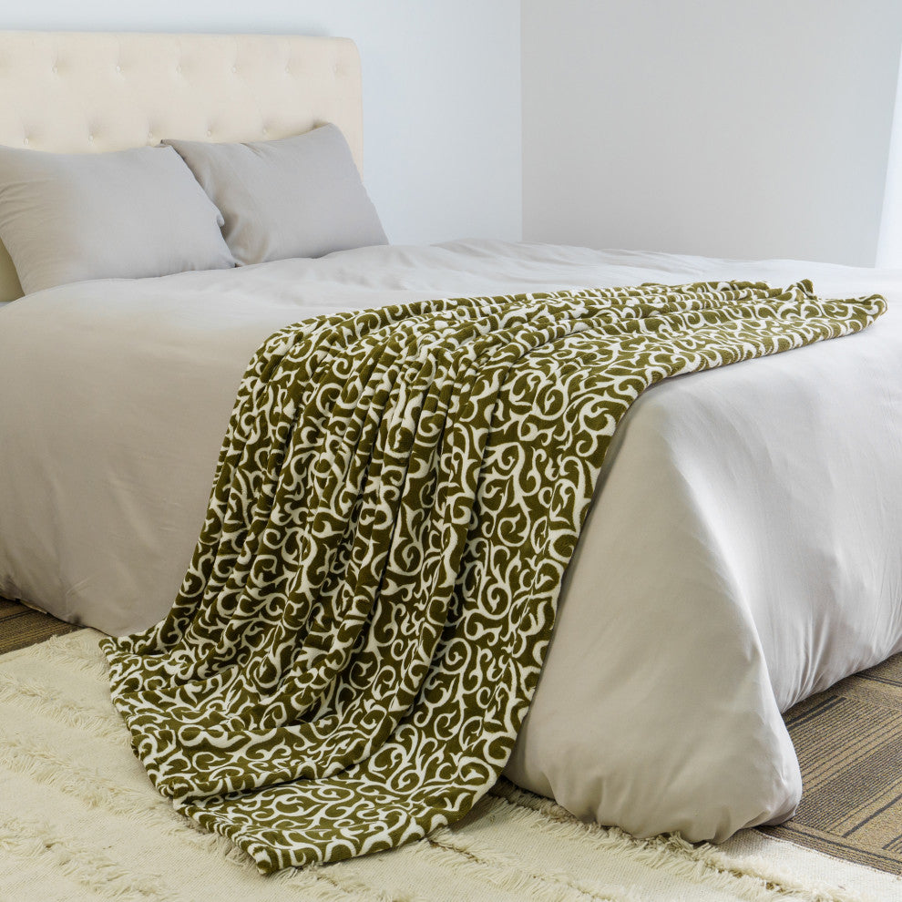 Nika Throw Blanket, Military Olive